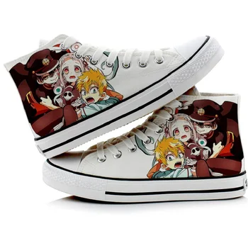 Unisex Anime Tualetas-Privalo Hanako-kun plimsolls drobė batai Yugi Amane Nene Yashiro virvę soled batai ranka-dažytos antis Batai