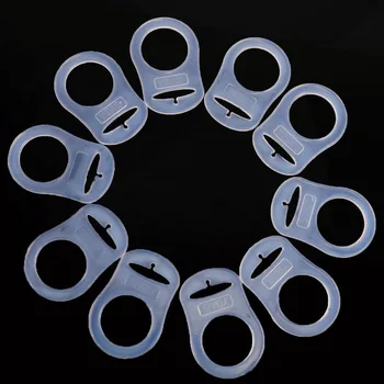 10 vnt Mygtuką Silikono Žiedas Mam Žindukas Turėtojas Manekenas Įrašą Adapteris Skaidrus