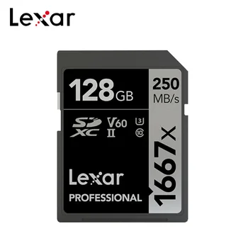 Originalus Lexar Professional SD Kortele 256 GB 128GB 64GB Atminties Kortelės V60 C10 U3 SDXC Flash Kortelė 4K vaizdo Kamera