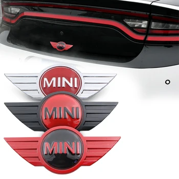 1pcs MINI Automobilių Ženklelis Emblema Lipdukai Logotipą, Mini Coopers KABRIOLETAS KŪRINIŲ S Priekiniai Galvos Galinį Dangtelį Head Box Ženklelis Auto Priedai