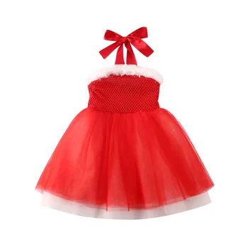Mergina Christams Suknelė 2019 Bamblys Baby Girl Kalėdų Drabužius Nėrinių Tutu Apynasrio Suknelė Kalėdos Šalis Princesė Suknelės