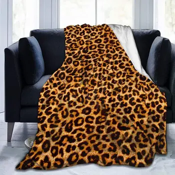 Cheetah Leopard Gyvūnų Odos Spausdinti Vilnos Mesti Antklodę Pliušinis Minkštas Mesti Lova Sofa