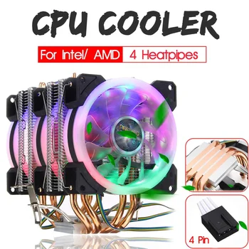 CPU Aušintuvo Ventiliatorius Heatsink 2/4/6 Variniai Heatpipe 3/4Pin RGB Ventiliatoriaus Aušintuvas Intel 775/1150/1151/1155/1156/1366/2011 AMD Visos Platformos