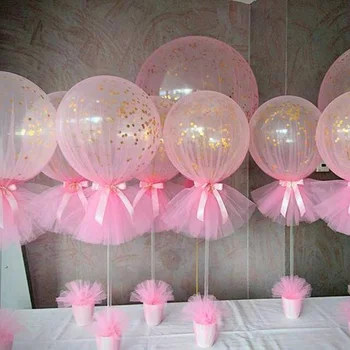 6set Balionas Stovi turėtojas gimtadienio dekoracijos vaikams balionai ballon stick vestuvių dekoro balionu, stalo stovas kūdikio dušas