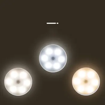 Naktį Šviesa su Judesio davikliu Naktį LED Lempos Po Spinta Spinta Spinta Miegamajame, Virtuvėje, Laiptai Žibintai Belaidis USB Recharger