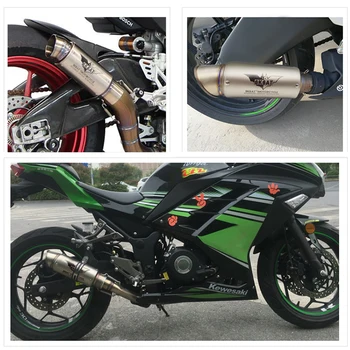 38-61mm Motociklo Anglies Pluošto Išmetimo Vamzdžio DB triukšmo Slopintuvas Moto Aksesuarai: Honda transalp 650 Kawasaki vulcan s 650 Yamaha