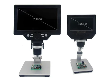Didelis dydis G1200 Elektroninis Skaitmeninis Mikroskopas 12MP 7 Colių Didelės Bazės LCD Ekranas 1-1200X Nuolatinio Stiprinimo didinamasis stiklas Įrankis