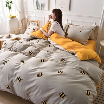 Animacinių filmų bičių Šiaurės patalynė twin visą karalienės ir karaliaus dydžio patalynės komplektas antklode padengti 240x220 lakštai užvalkalas