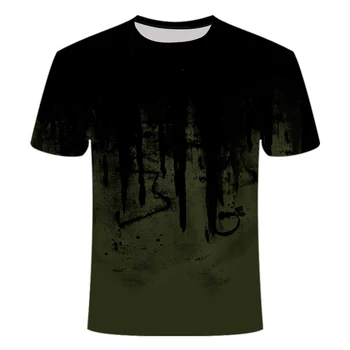 Naujas quick dry lauko T-shirt, 3D kamufliažas Įgulos Kaklo, ilgomis Rankovėmis karinė maskuotė T-shirt