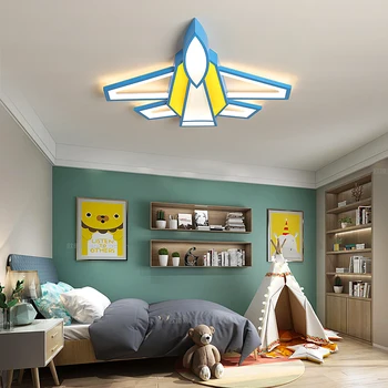 Kūrybos lėktuvo led lubų šviesos Vaikas kambarys, Vaikų kambarys studyroom Modernios led lubų šviesos AC110V 220V lubų lempa