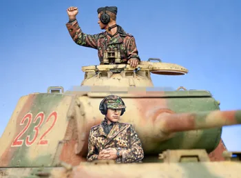 1/35 Dervos Pav Modelis Rinkiniai WW2 VOKIEČIŲ Panzer Vadas Nustatyti Nesurinkti unpainted