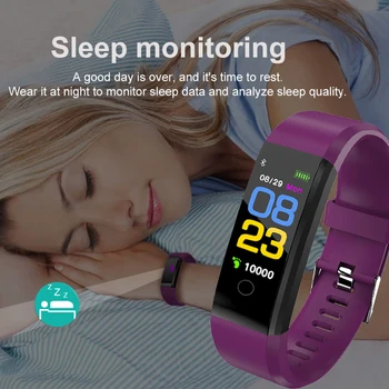 MNWT 5 Spalvos Apyrankė Smart Watch Vyrų, Moterų Širdies ritmo Monitorius Kraujo Spaudimas Fitneso Sporto Smart Apyrankę, 