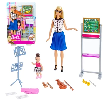 Originalias Barbie lėlės rinkinys, muzikos mokytojas dovana langelį, kad mergaitė savo gimtadienį FXP18