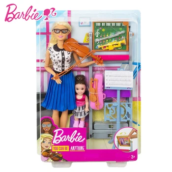 Originalias Barbie lėlės rinkinys, muzikos mokytojas dovana langelį, kad mergaitė savo gimtadienį FXP18