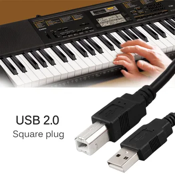 Profesinės 61-klavišą Klaviatūros Jungtys USB 2.0 Laidas sidabruotas Tinka Casio CTK-2400 CTK-4400 CTK-6200 61-klavišą Klaviatūros