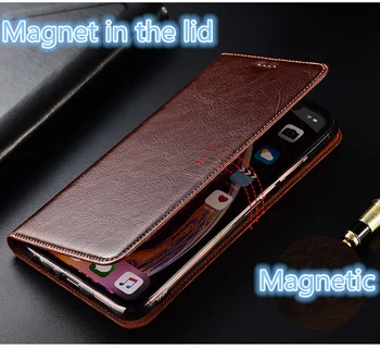Natūralios odos flip telefonas maišelį kortelės lizdas turėtojas Xiaomi Mi8/Xiaomi Mi8 SE/Xiaomi Mi8 Lite ultra plonas telefono dangtelį funda rubisafe