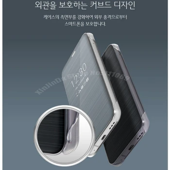 Protingas, Greitai Padengti LG G6 Atveju Vaizdo Flip Funkcija Pu Odos Atveju LG G6 Miego Funkcija Coque PC Galinį Dangtelį