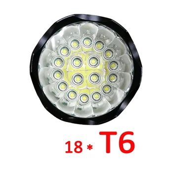USB Įkrovimo 18 x XML T6 LED Žibintuvėlis 20000LM žibinto Lempa Galinga lanterna, kempingas +26650 Baterija + Kroviklis