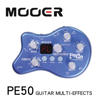 Mooer PE50 Pogo Juoda Nešiojamų Gitara Įvairių Efektų Procesorius - 5 Poveikio Moduliai