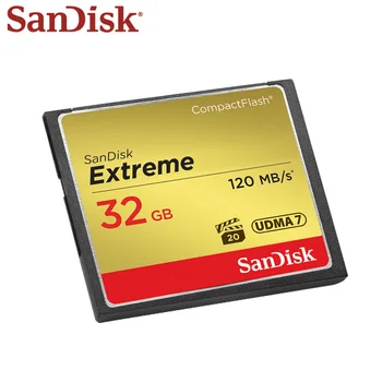 SanDisk Atminties Kortelė 32GB 64GB 128 GB CF Kortelė Ekstremalių Didelės Spartos Compact Flash Kortelės UDMA-7 VPG-20 