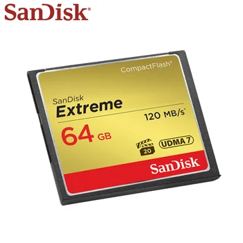 SanDisk Atminties Kortelė 32GB 64GB 128 GB CF Kortelė Ekstremalių Didelės Spartos Compact Flash Kortelės UDMA-7 VPG-20 