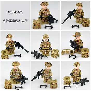 Lauko kariuomenės Specialiųjų Pajėgų Kariai Plytų minifigures SWAT Ginklai, Ginklų Suderinama Ginkluotųjų Blokai Vaikams, Žaislai