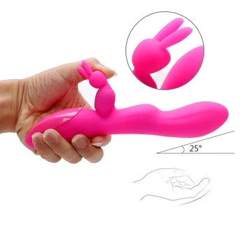 VATINE Klitorio Stimuliatorius Dual Motor G-spot Massager Didelis Dildo Vibracijos Rabbit Vibratorius Multispeed Sekso Žaislai Moterims
