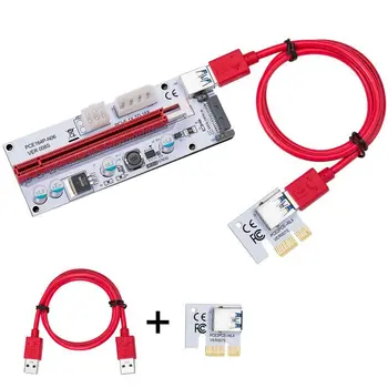 USB 3.0 Pcie PCI-E Express 1X Iki 16X GPU Extender Riser Card Adapteris
