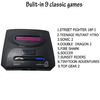 Originalus Sega MegaDrive MD2 Mini TV Vaizdo Žaidimų Konsolės Manipuliatorių 16 Bit AV išėjimas Dvigubai Laidinio Gamepads Valdytojas Dropshipp