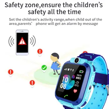 Smart Žiūrėti Vaikai Anti-lost Vaikų Saugaus Tracker SOS Ryšio GSM 