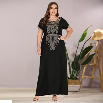 Duobute Musulmonų Suknelė, Hijab Moterų Abaja Maroko Kaftan Elegantiškas Eid Islamo Drabužių Musulman Djellaba Jubah Plus Size Vestidos