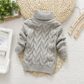 Vaikų megztinis rudens/žiemos naujo stiliaus berniukų megzti dugno marškinėliai mergina kūdikių megztinis golfo striukė vaikams drabužių 2-8-10T