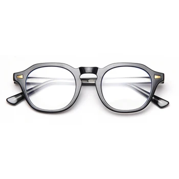 Peekaboo vyrų retro akinių rėmelius moterų akių apsauga mėlynos šviesos blokavimas taurės vyrų kompiuterių juoda, skaidraus lęšio