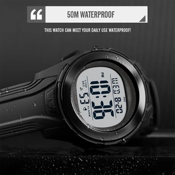 Greitas pristatymas SKMEI Vyras Sporto Laikrodžiai Atgal Šviesos diodų (LED) Vandeniui Skaitmeninės Žiūrėti Chronograph Savaitę Laikrodžius Relogio Masculino