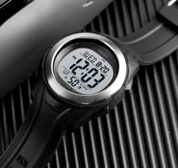 Greitas pristatymas SKMEI Vyras Sporto Laikrodžiai Atgal Šviesos diodų (LED) Vandeniui Skaitmeninės Žiūrėti Chronograph Savaitę Laikrodžius Relogio Masculino