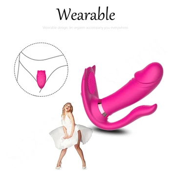 Nešiojami Moterų Vibratorius ir Nuotolinio Valdymo Silikoninis Dildo Klitorio, G-taško Stimuliatorius Analinis Massager Šildymo Dizaino Sekso Žaislas, skirtas Moters