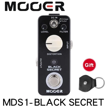 Mooer MDS1 Juoda Slaptą Mikro Mini Iškraipymo Elektrinės Gitaros Efektu Pedalas Tiesa Apeiti