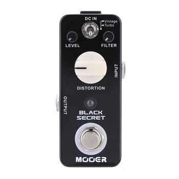 Mooer MDS1 Juoda Slaptą Mikro Mini Iškraipymo Elektrinės Gitaros Efektu Pedalas Tiesa Apeiti