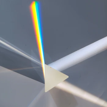 30x30x60mm Trikampė Prizmė BK7 Optinio Stiklo Prizmės Fizikos Mokymo Refracted Šviesos Spektras Vaivorykštės Vaikai Studentai Pateikti