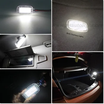 2VNT LED Mandagumo Durų ,Kojoms,bagažinę ,Kosmetinis Veidrodis, daiktadėžės Lemputė Benz W204 W216 W212 C207 X204 GLK W221 R230