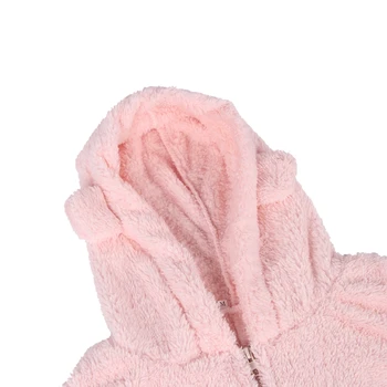 Comeondear Moterų Pajama Sleepwear Nustatyti Šiltas Suaugusiųjų Žiemos Seksualus Gobtuvu Triušio Ausies Vilnos Trumpas Jumpsuit Pižama Moterų R81004