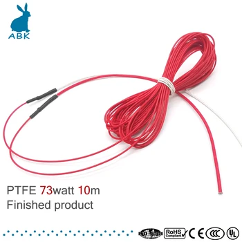 F6K 10meter 73w anglies pluošto šildymo kabelis PTFE Liepsną ne toksiškos radiacijos-nemokamai kaitinimo viela šiltas Šilumos kabelis