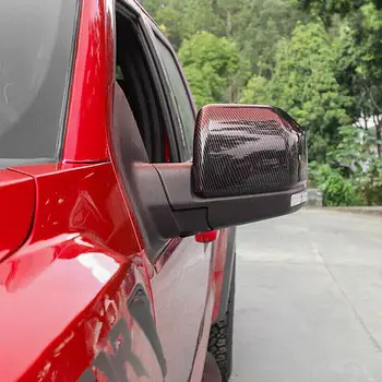 2vnt Auto Automobilio Galinio vaizdo Šoniniai Veidrodėliai Padengti Apdaila Už Ford F150-2019 Raptor ABS Anglies Pluošto Stiliaus
