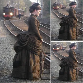 Pk-1145 Viktorijos Gotika/pilietinio Karo Pietų Belle purus Kamuolys Gown Dress Helovinas Derliaus suknelės pagal Užsakymą