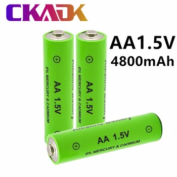 4-50PCS Naujas AA Baterija 4800mah 1,5 V Šarminės AA įkraunamos baterijos Nuotolinio Valdymo Žaislas šviesos Batery
