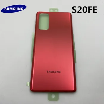 Originalus Galinio Stiklo SAMSUNG Galaxy S20 FE (Ventiliatorius Leidimas) 4G/5G Atgal Baterija Stiklo Dangtis, Galinės Durys Būsto Atveju Pakeitimo