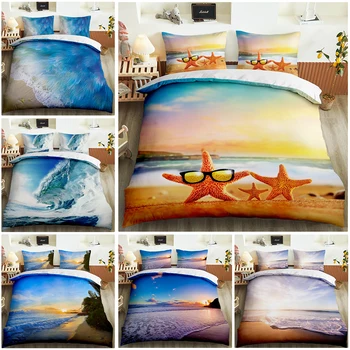 2020 naujas vasaros paplūdimio serijos prabanga antklode kambarys Patalynės Komplektas prabangių Antklode Padengti Patalynės Nustatyti spausdinimo antklode padengti extra large