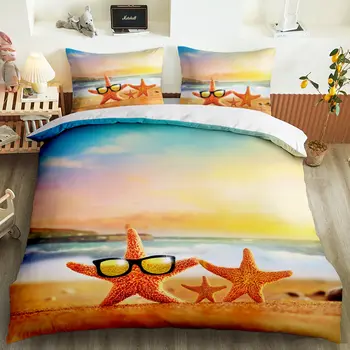 2020 naujas vasaros paplūdimio serijos prabanga antklode kambarys Patalynės Komplektas prabangių Antklode Padengti Patalynės Nustatyti spausdinimo antklode padengti extra large