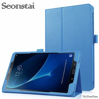 Tablet Case for Samsung Galaxy Tab A6 10.1 2016 T585 T580 SM-T580 T580N PU Odos Slim Lankstymo Litchi Stiliaus Funda Flip Cover