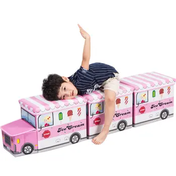 Įdomus Sulankstomas Traukinių, Autobusų Žaislų Saugojimo Krepšys Organizatorius Vaikams Drabužių Įvairenybės talpinimo Cartoon Automobilių Žaislas Vaikams Laikymo Dėžės